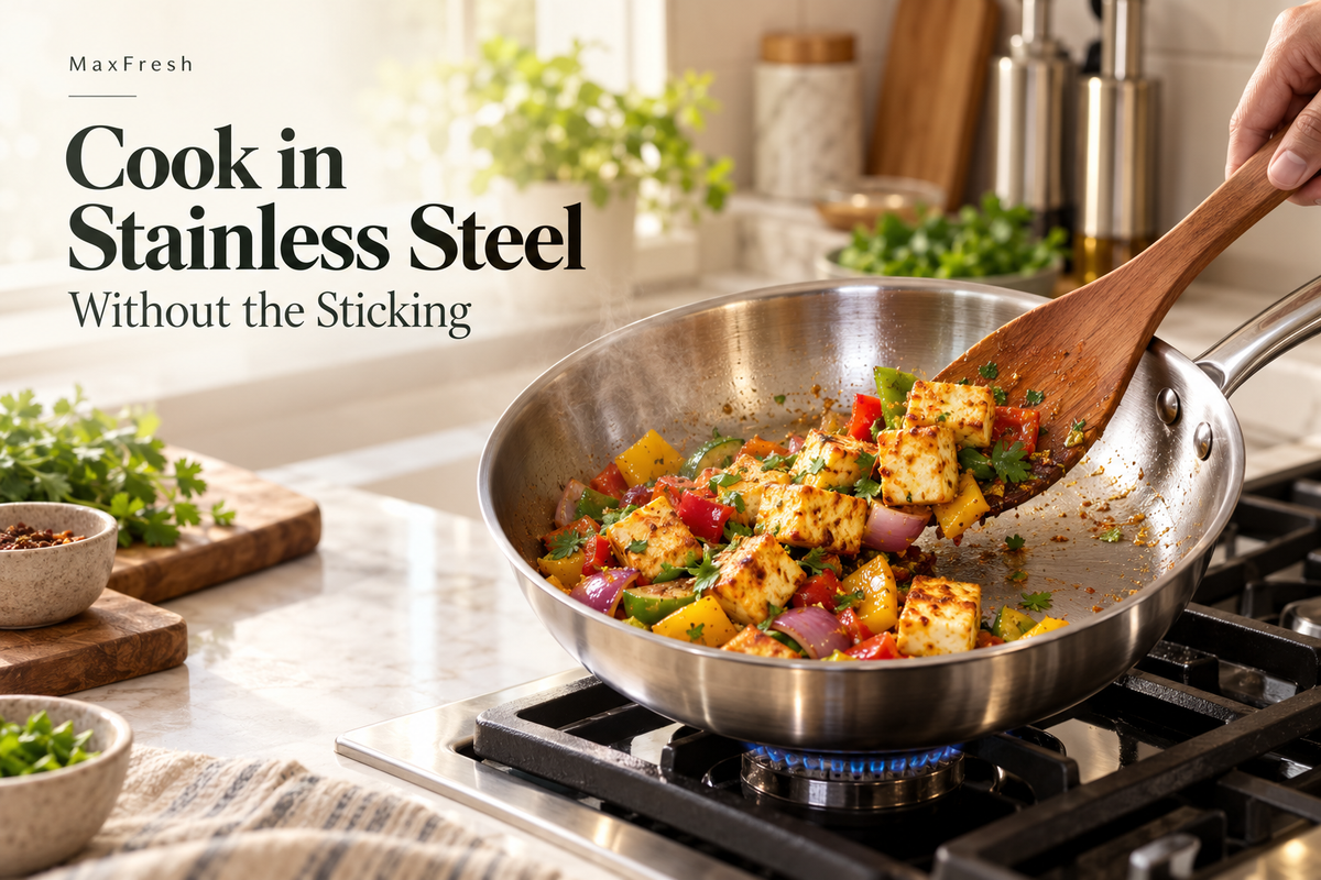 How to Cook in Stainless Steel Without Sticking | MaxFresh