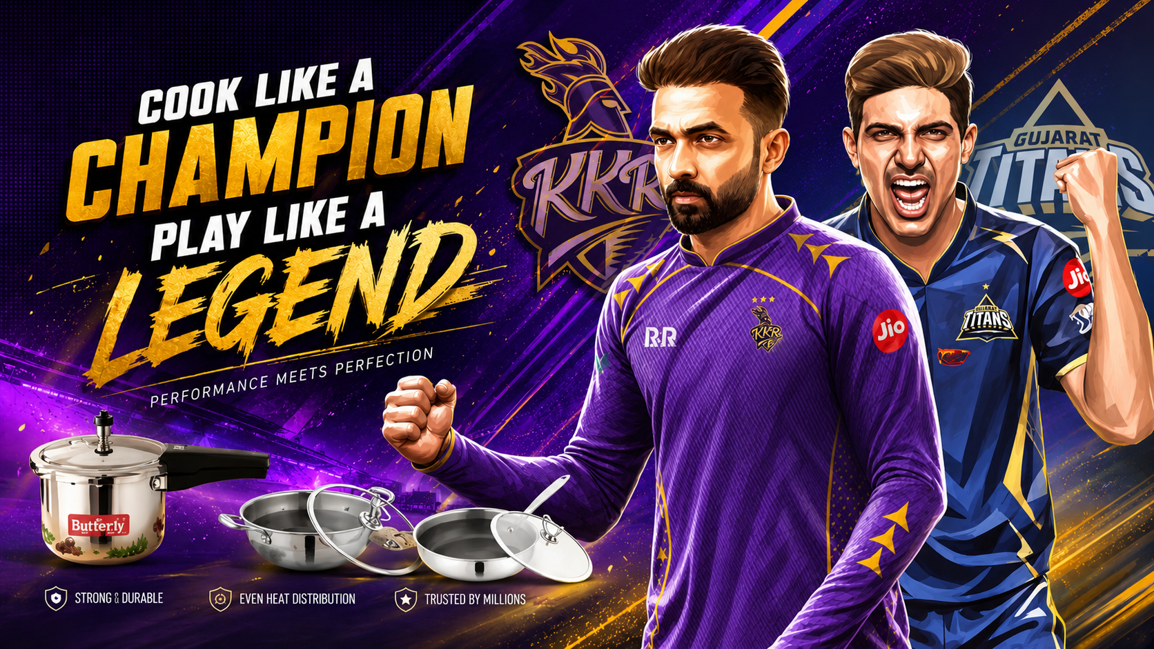 GT vs KKR at Eden Gardens | Maxfresh Stainless Steel Triply