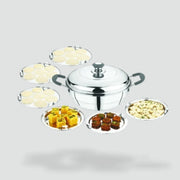 Maxfresh Multi Kadai Extra Deep (Sandwich Bottom) can use 3 plates at a time - MaxFresh