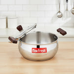 Load image into Gallery viewer, Maxfresh Triply Handi with Glass Lid Stainless Steel Cookware
