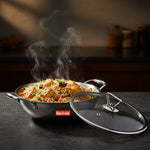 Load image into Gallery viewer, Maxfresh Triply Honey	Comb Kadai with Glass Lid (Pro Series)
