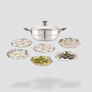 Maxfresh Multi Kadai (Sandwich Bottom) can use 2 plates at a time(6 in 1) - MaxFresh