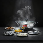 Load image into Gallery viewer, Maxfresh Mini Multi Kadai with Glass Lid – 5 Plates Sandwich Bottom

