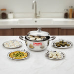 Load image into Gallery viewer, Maxfresh Multi Kadai (Sandwich Bottom) can use 2 plates at a time(5 in 1)
