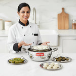 Load image into Gallery viewer, Maxfresh Multi Kadai (Sandwich Bottom) can use 2 plates at a time(5 in 1)
