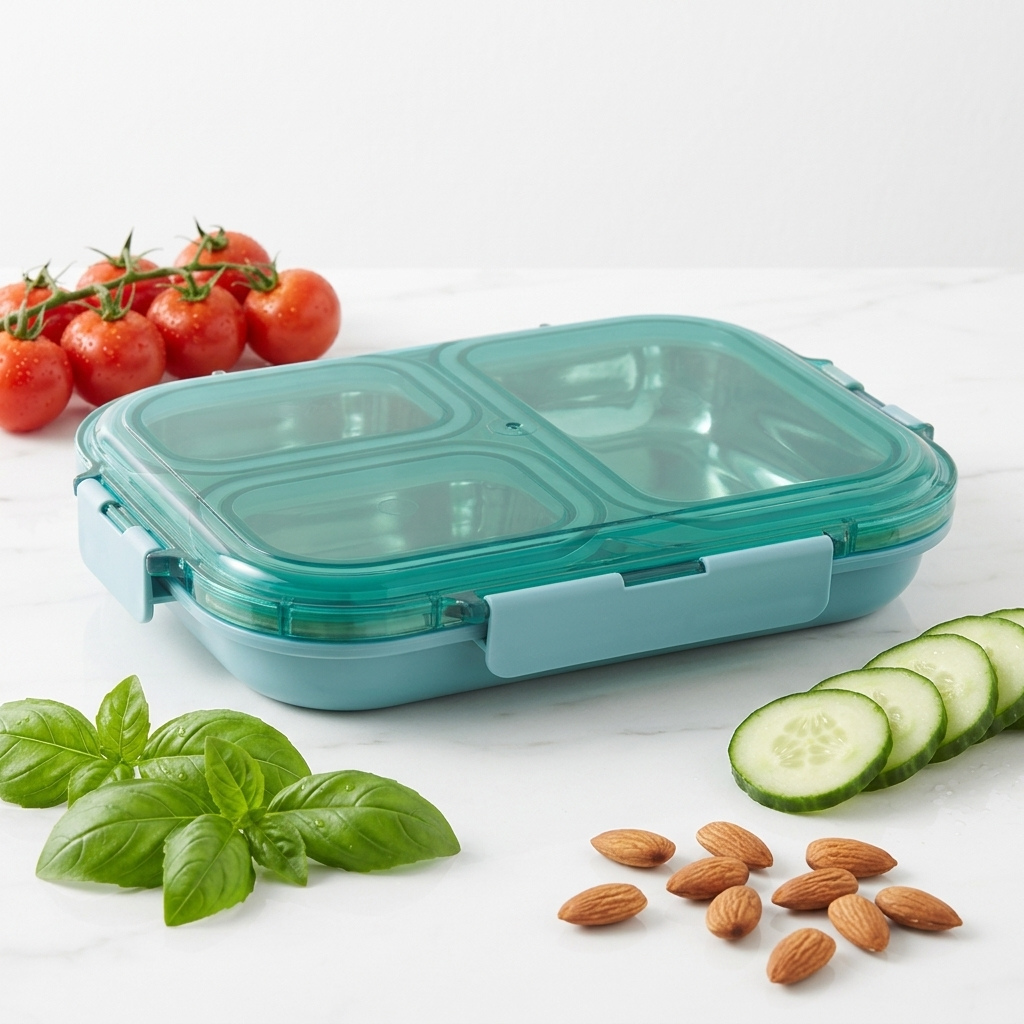 Stainless Steel Lunch Box Shine Trio 1 Pc Insulated Lunch Box (575 ml) with Spoon
