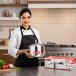 Load image into Gallery viewer, Maxfresh Stainless Steel Inner Lid Straight Sandwich Bottom Pressure Cooker
